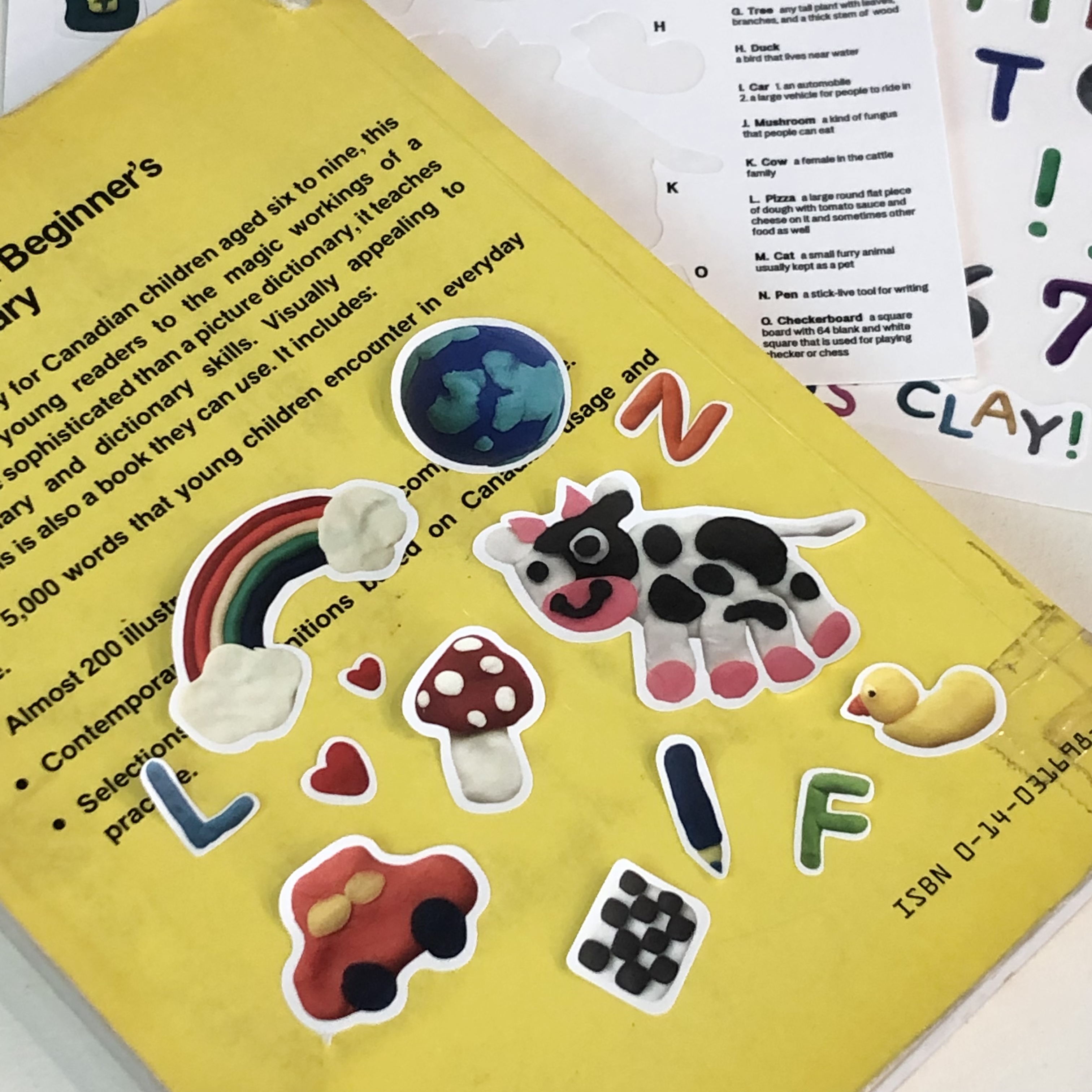 Clay sticker application