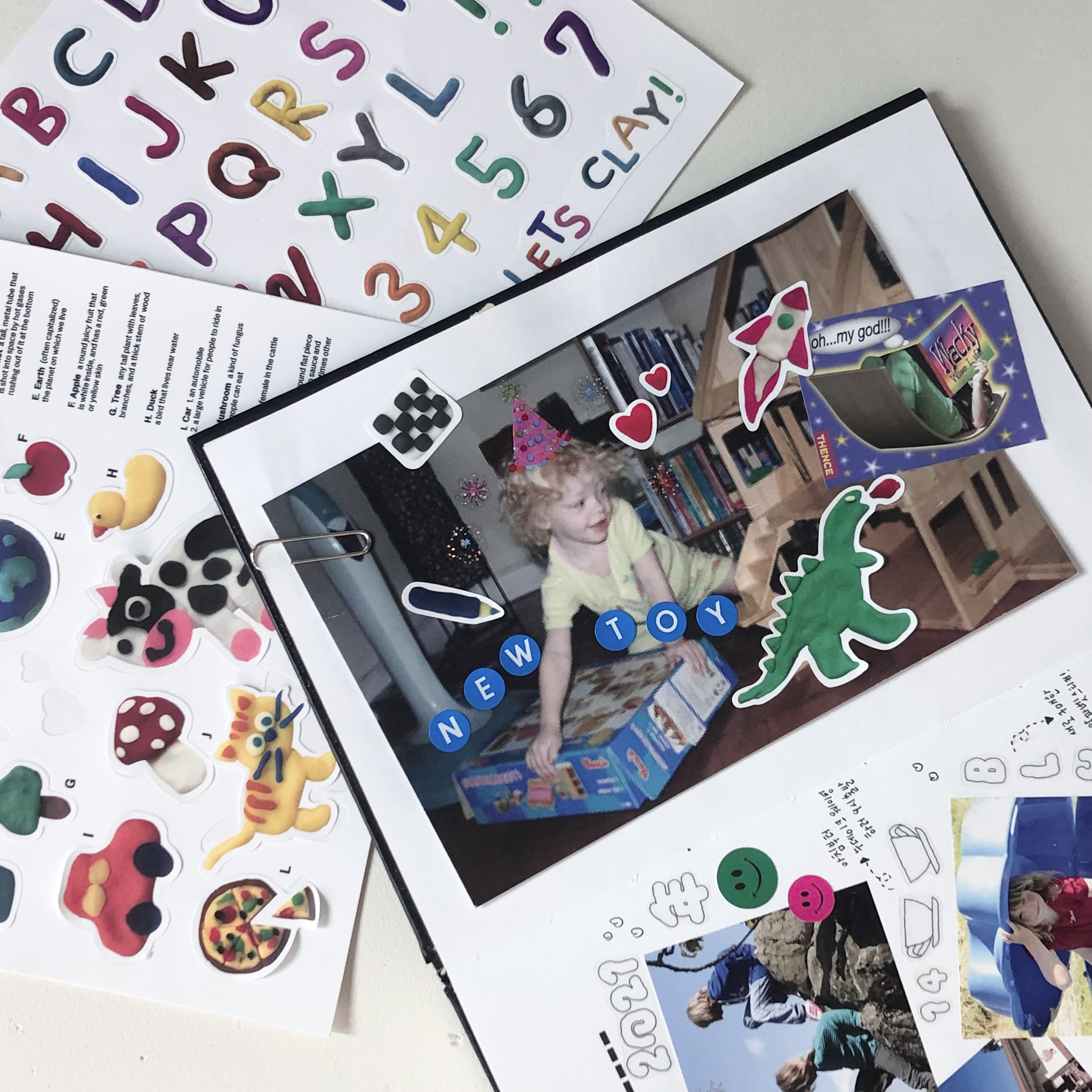 Clay sticker application