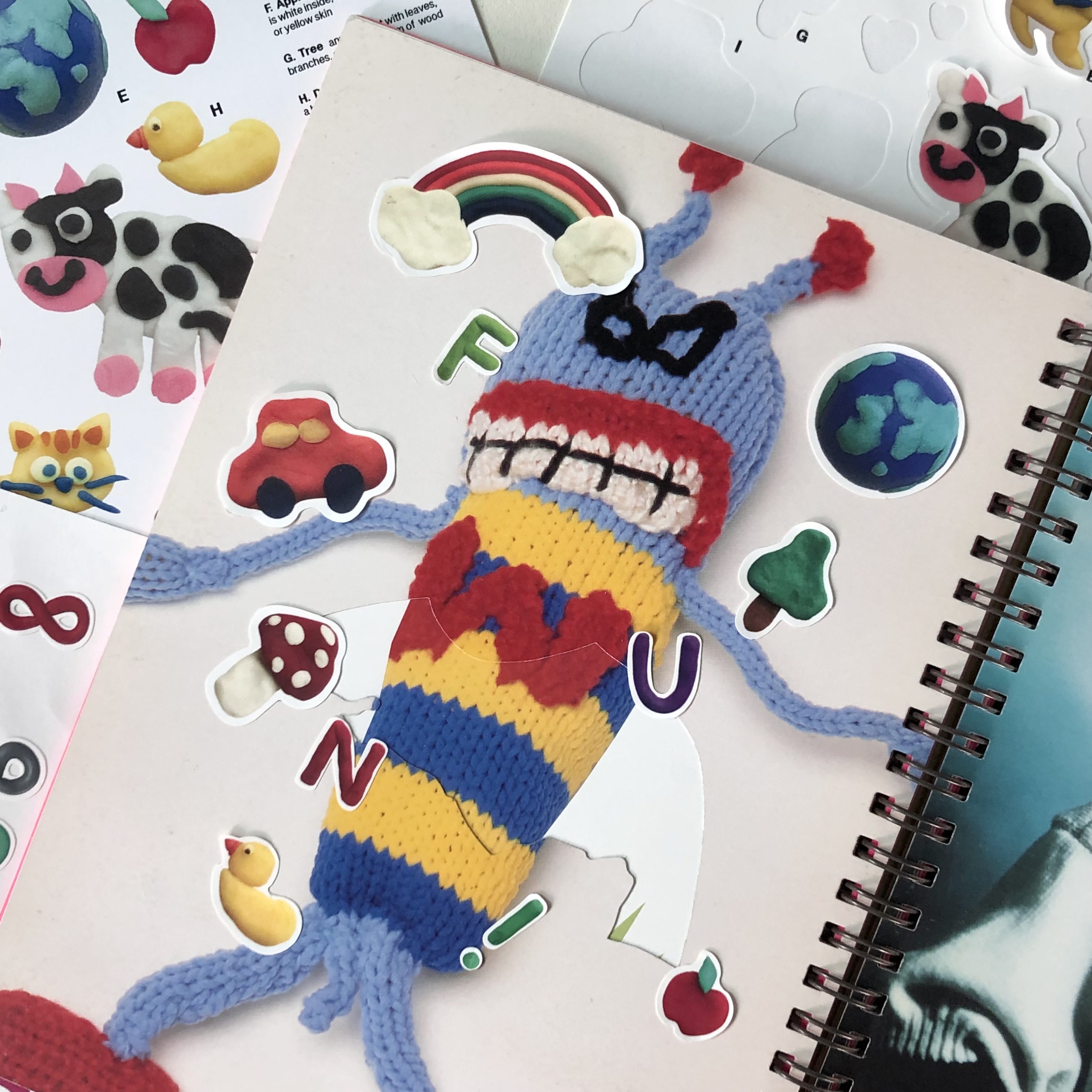 Clay sticker application