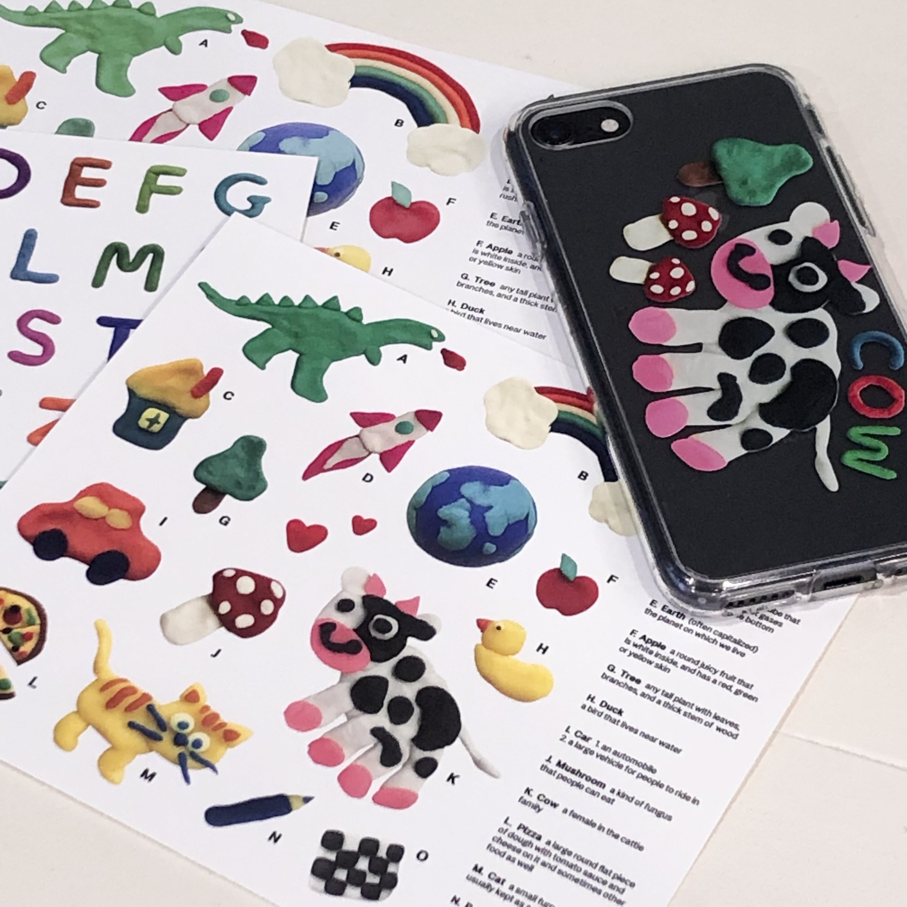 Clay sticker application